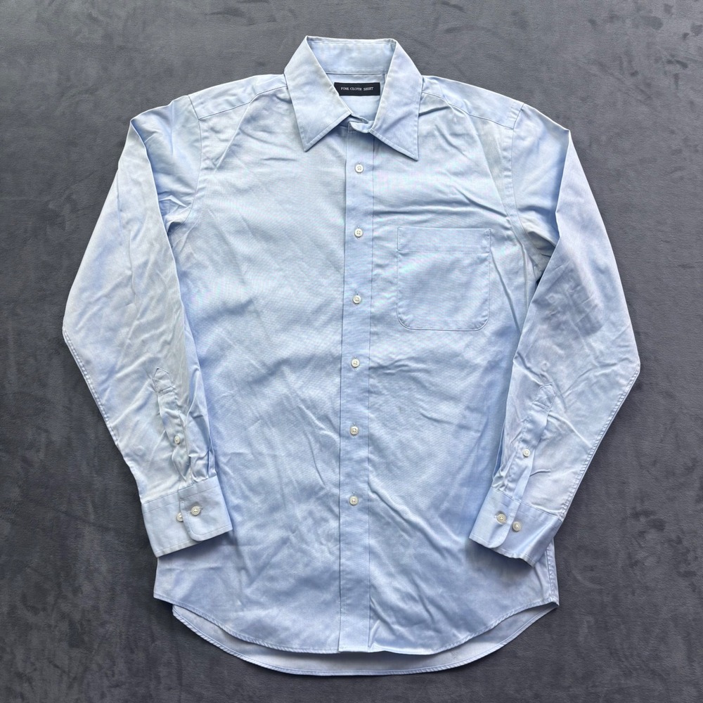 Uniqlo Fine Cloth Shirt Mens Small Light Blue Cotton Button Down 331-055037
